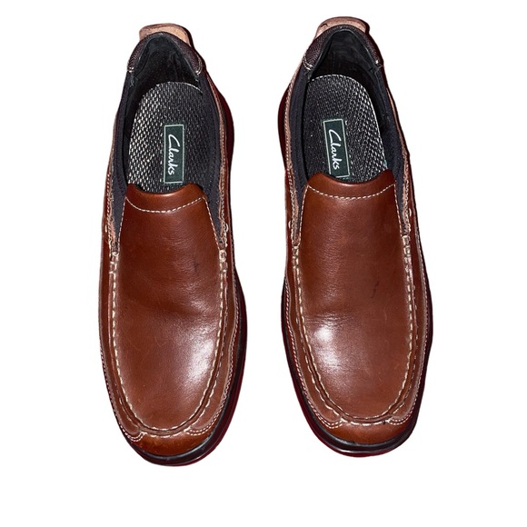 SOLD NWOB Clarks Leather Axl Moc Toe Slip-On Loafer Size 10m - Picture 7 of 12